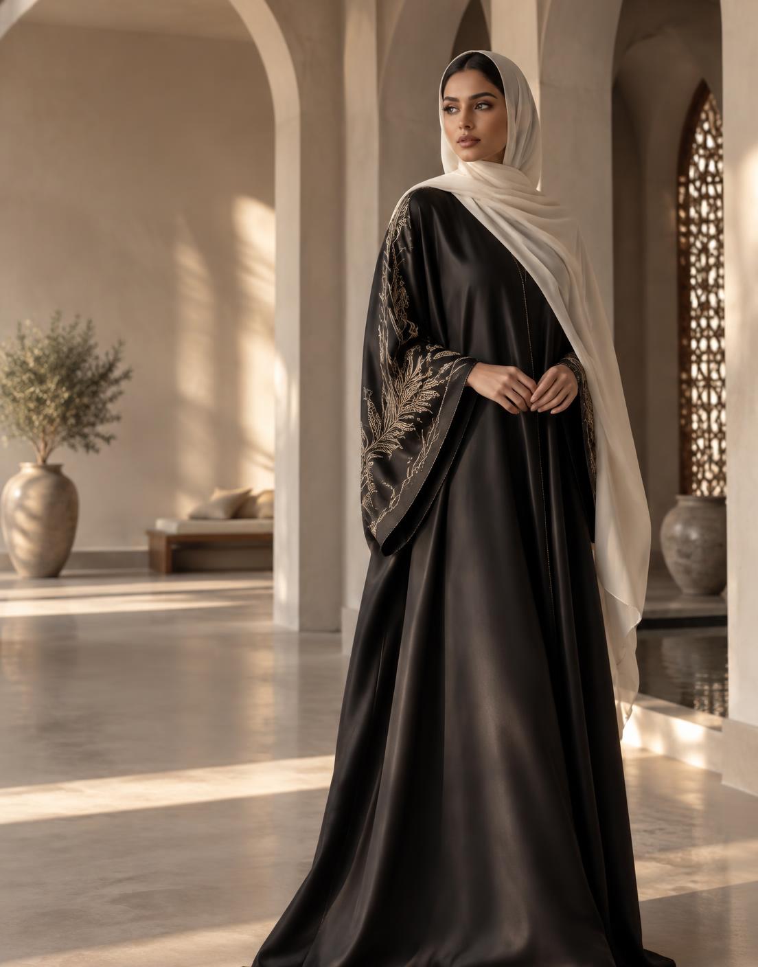 مخور أسود بتطريز ذهبي لمناسبات AL SANAD